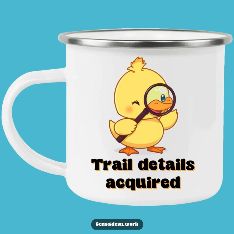 Funny Duckling Monocle Camping Mug: Adventure with Intellectual Humor Outdoors