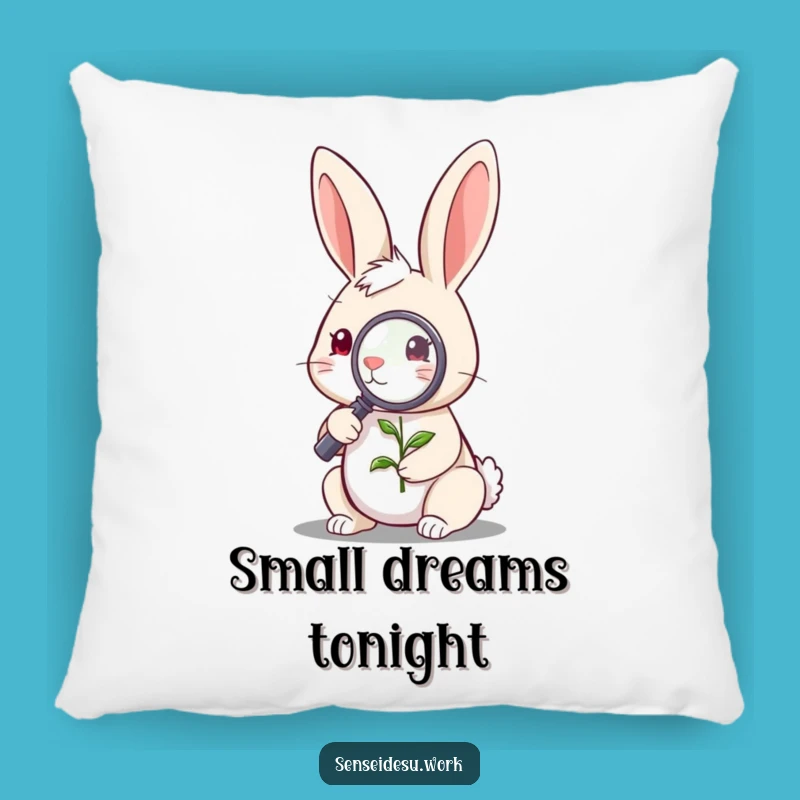 Funny Rabbit Explorer Pillow: Soft Curious Cushion for Cozy, Humorous Gift