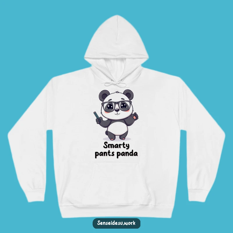 Cozy Funny Panda Professor Hoodie: Warm Smart Character for a Humorous Gift