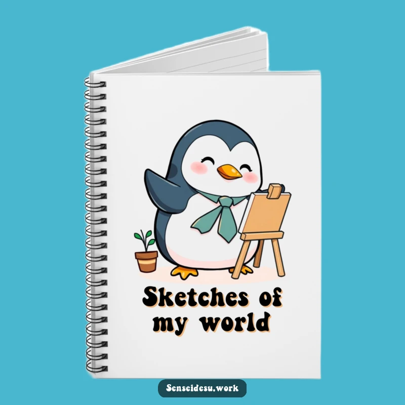 Funny Penguin Artist Notebook: Jot Down Ideas with Dapper Bird Flair